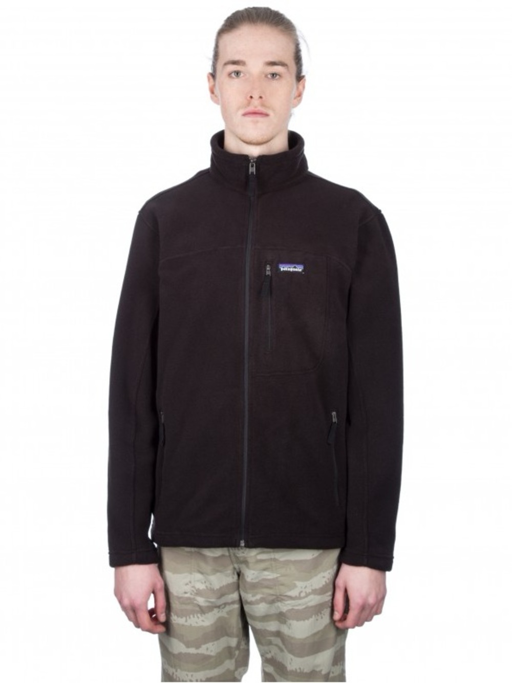 Patagonia Black Full-Zip Performance Jacket with Chest Zip Pocket